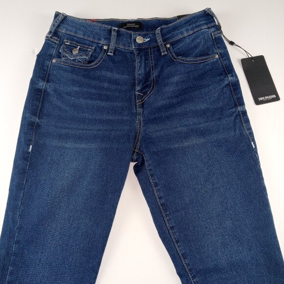 True Religion Halle High Rise Super Skinny Jeans Women's Sz 26 Medium Wash - Picture 2 of 9